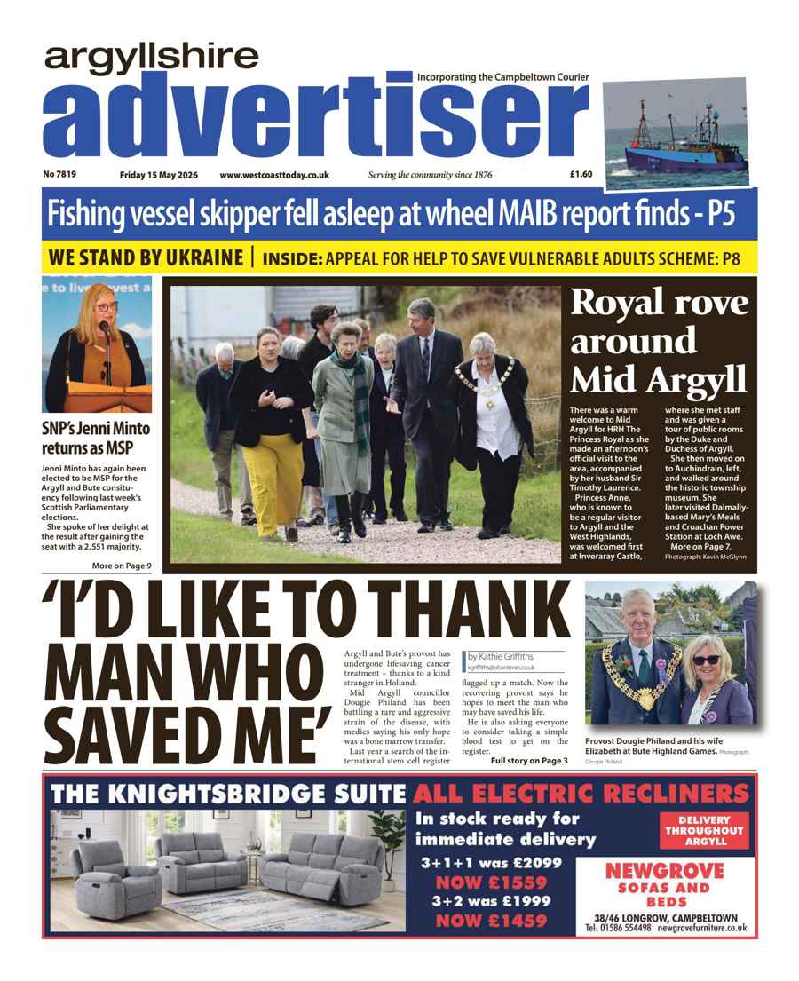 Argyllshire Advertiser issue Friday, May 15, 2026