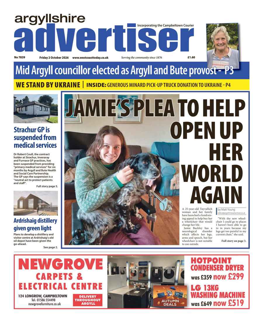 Argyllshire Advertiser issue Friday, October 02, 2026