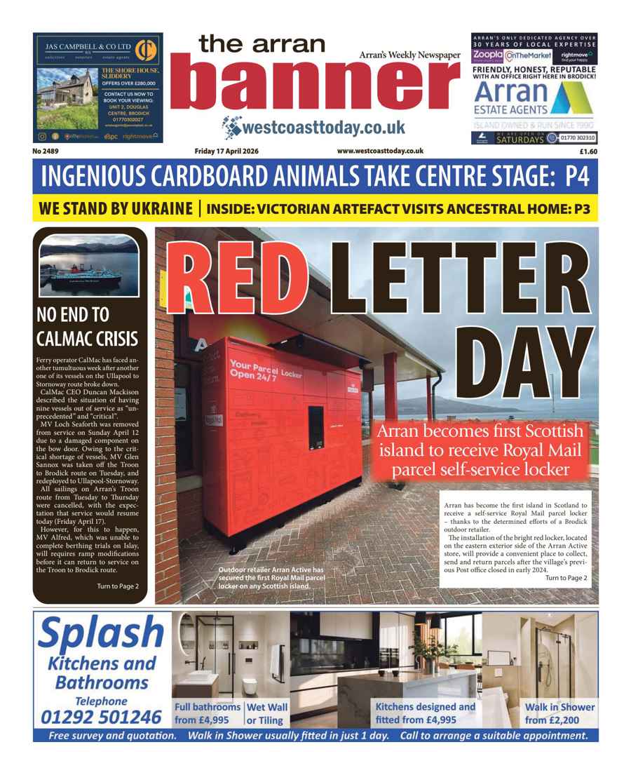 Arran Banner issue Friday, April 17, 2026