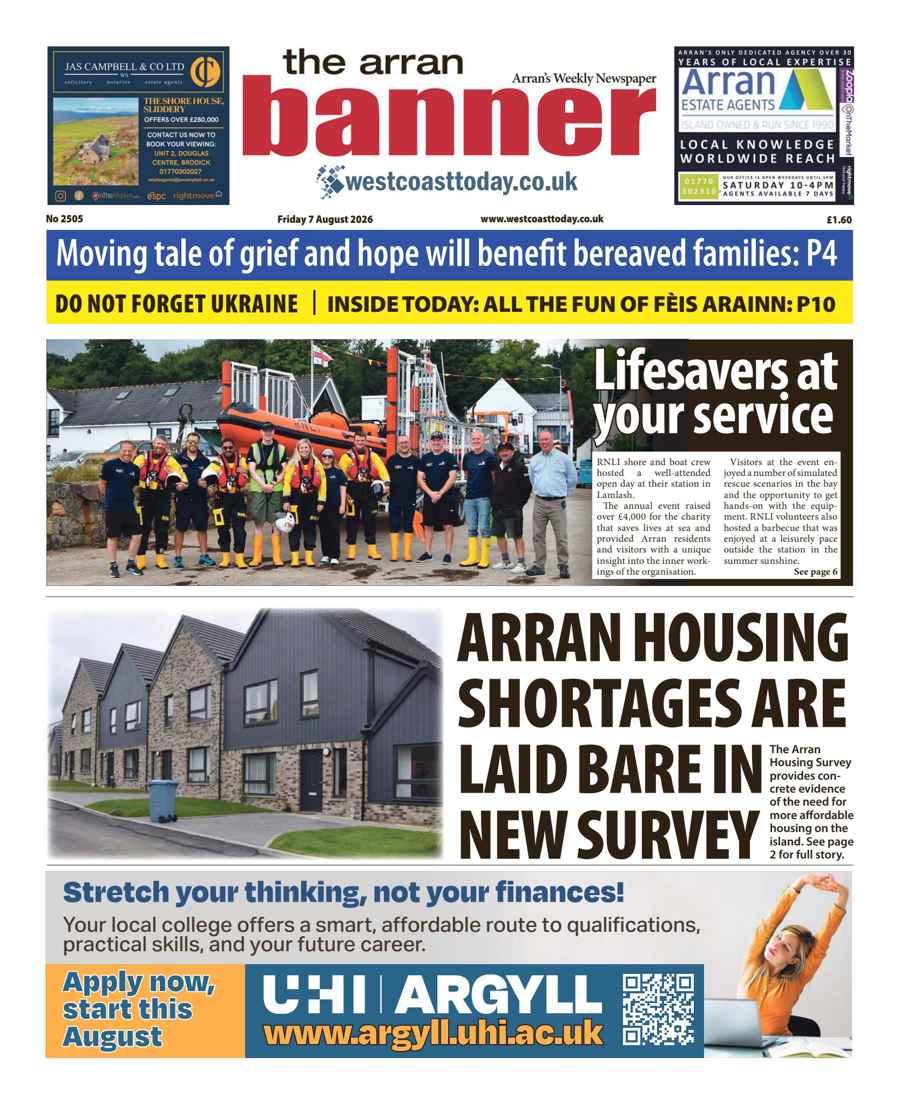 Arran Banner issue Friday, August 07, 2026