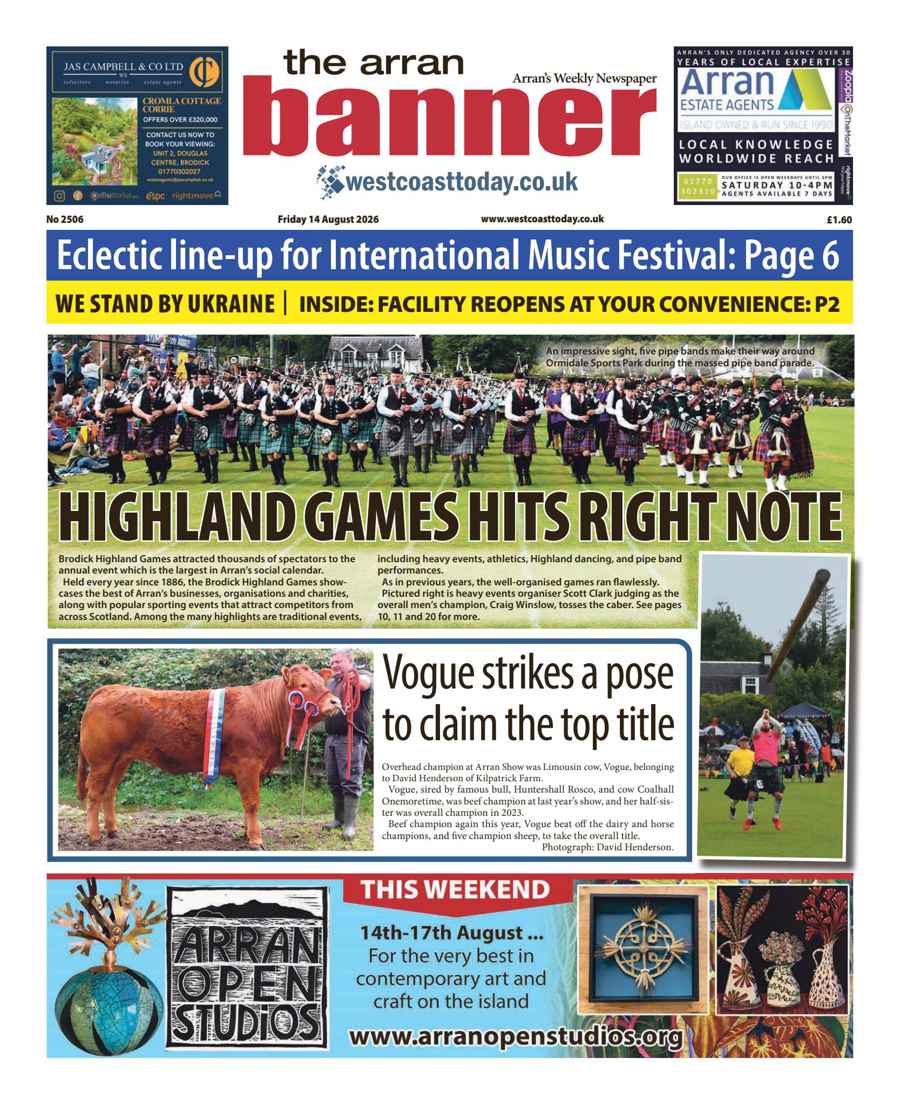 Arran Banner issue Friday, August 14, 2026