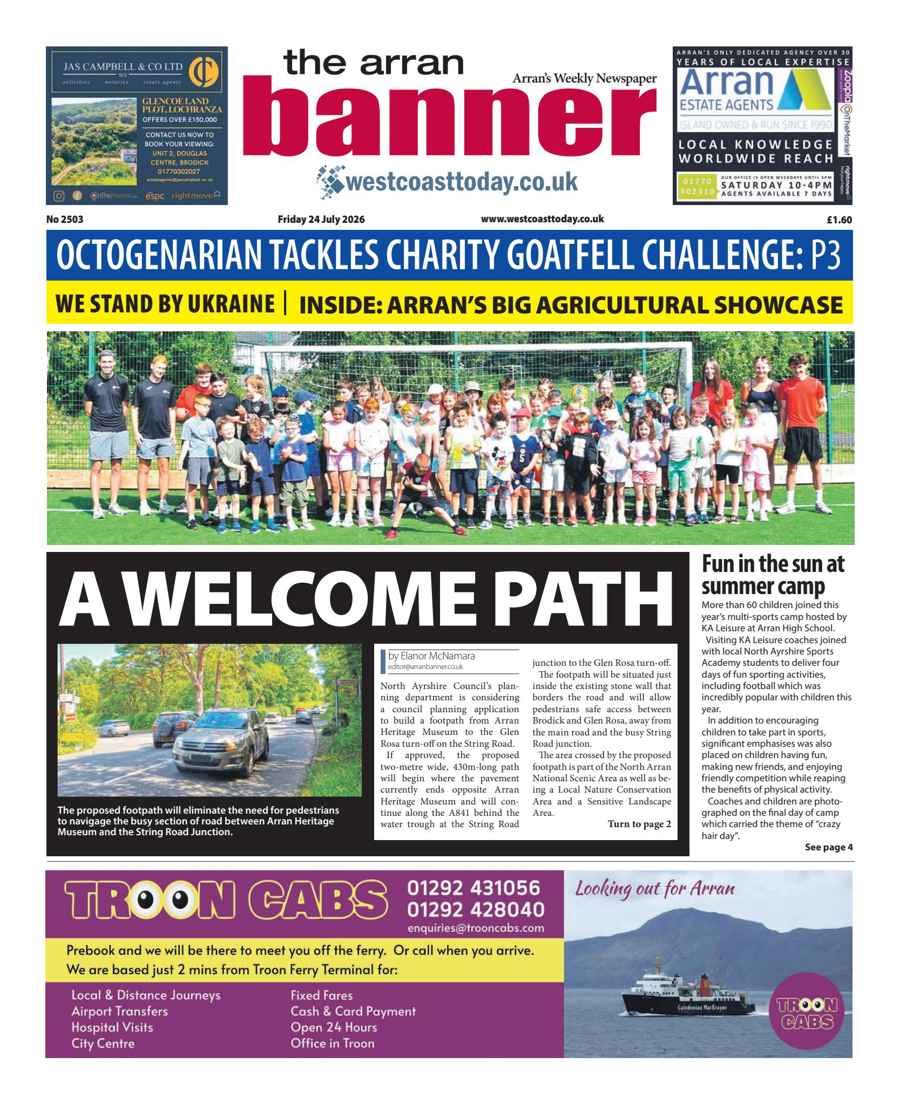 Arran Banner issue Friday, July 24, 2026