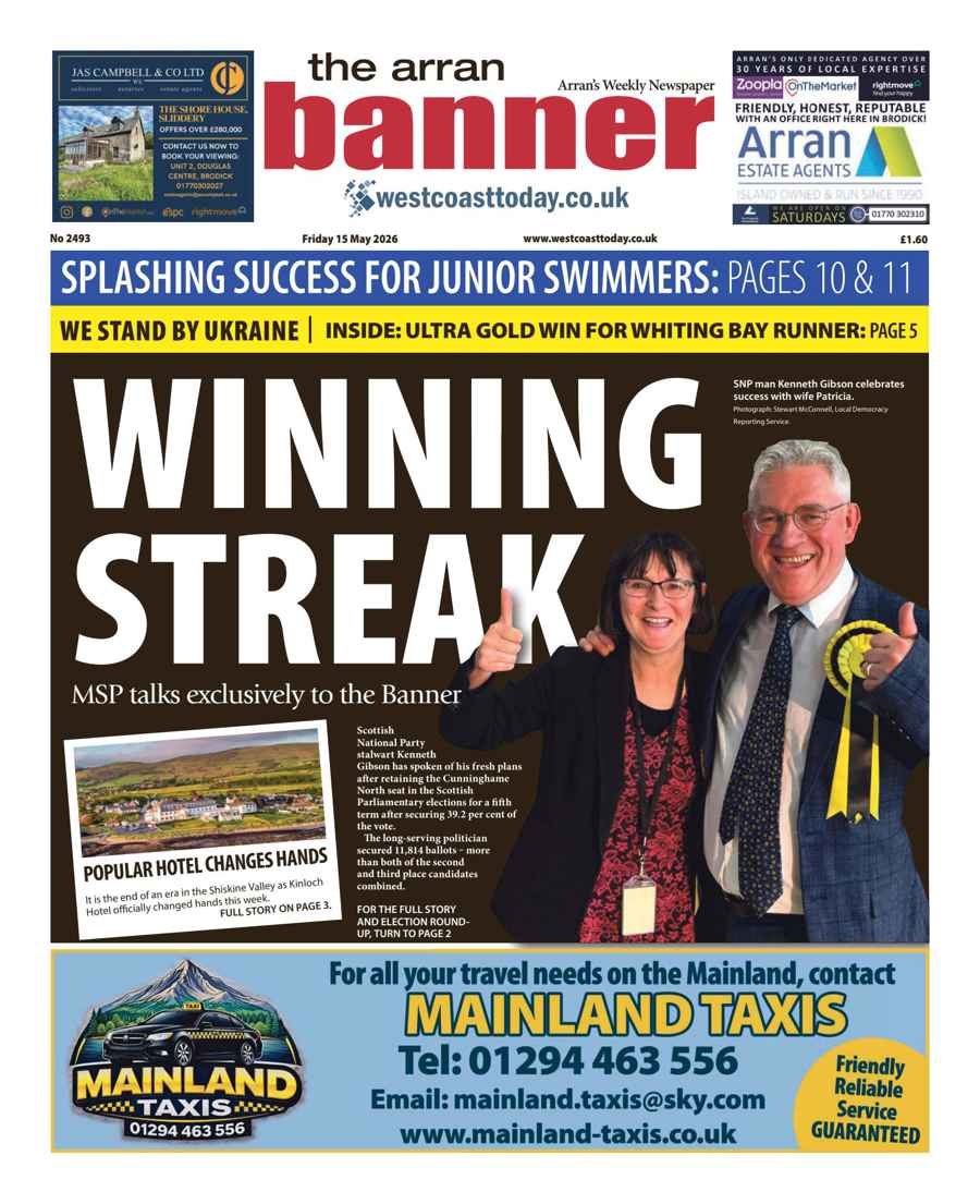 Arran Banner issue Friday, May 15, 2026