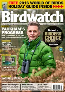 January 2016 with FREE World of Birds Holiday Guide 
                issue January 2016 with FREE World of Birds Holiday Guide