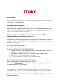 Important Notice 
                issue Important Notice