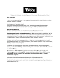 Important Notice 
                issue Important Notice