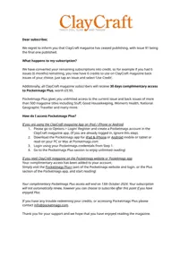 ClayCraft Important Notice