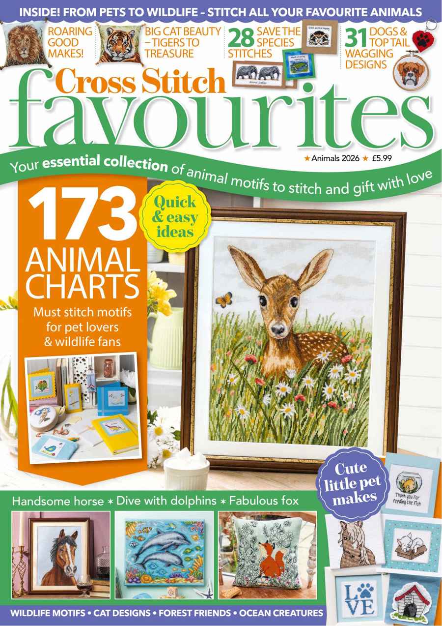 Cross Stitch Favourites issue Animals 2026
