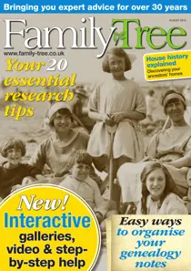 Family Tree August 2016 
                issue Family Tree August 2016