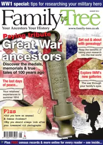 Family Tree August 2014 
                issue Family Tree August 2014