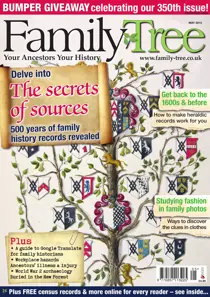 Family Tree May 2014 
                issue Family Tree May 2014