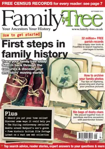 Family Tree September 2015 
                issue Family Tree September 2015