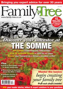 Family Tree July 2016 
                issue Family Tree July 2016