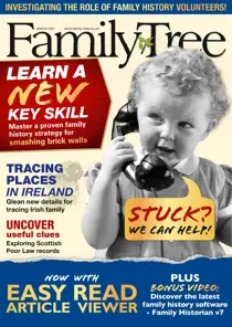 Family Tree March 2021 
                issue Family Tree March 2021