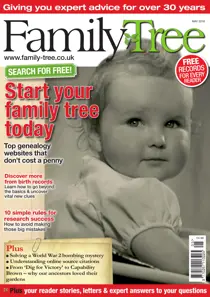 Family Tree May 2016 
                issue Family Tree May 2016