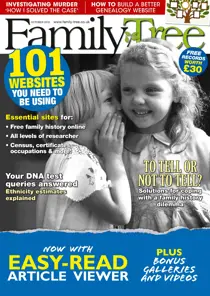 Family Tree October 2018 
                issue Family Tree October 2018