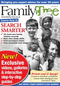 Family Tree September 2016 
                issue Family Tree September 2016