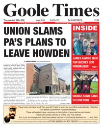 Goole Times issue July 30th 2026