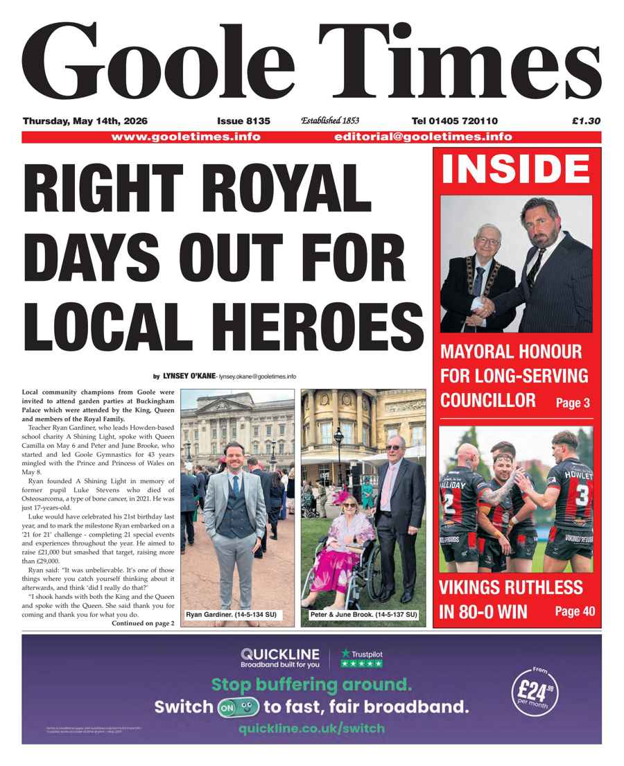 Goole Times issue May 14th 2026