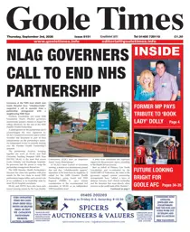 Goole Times 
                issue September 3rd 2025