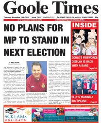 Thursday, November 10th 
                issue Thursday, November 10th