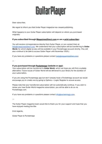 Guitar Player 
                issue Guitar Player