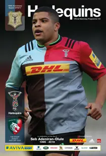 Harlequins V Leicester Tigers  
                issue Harlequins V Leicester Tigers 