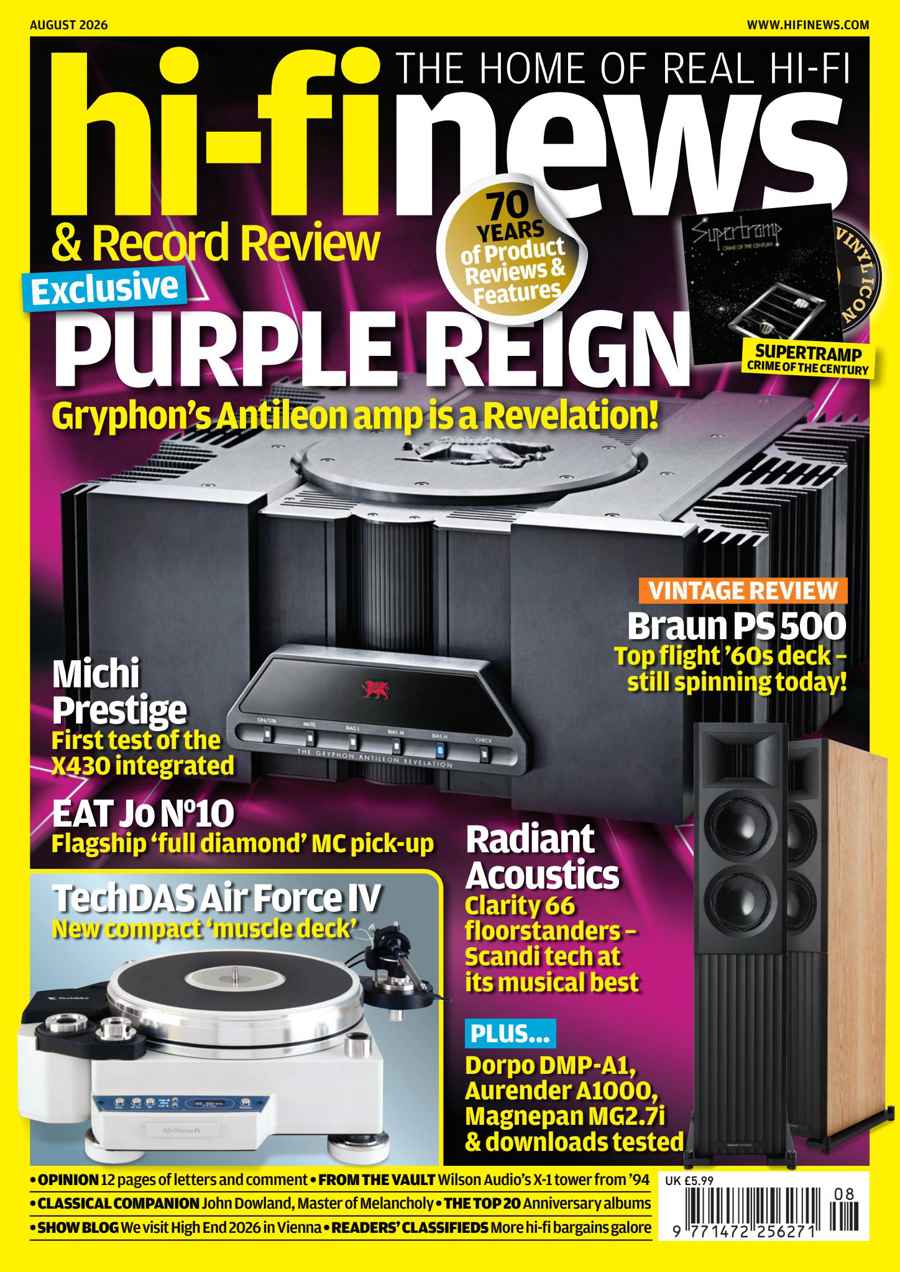 Hi-Fi News issue August 2026