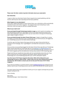 Home Cinema Choice 
                issue Home Cinema Choice