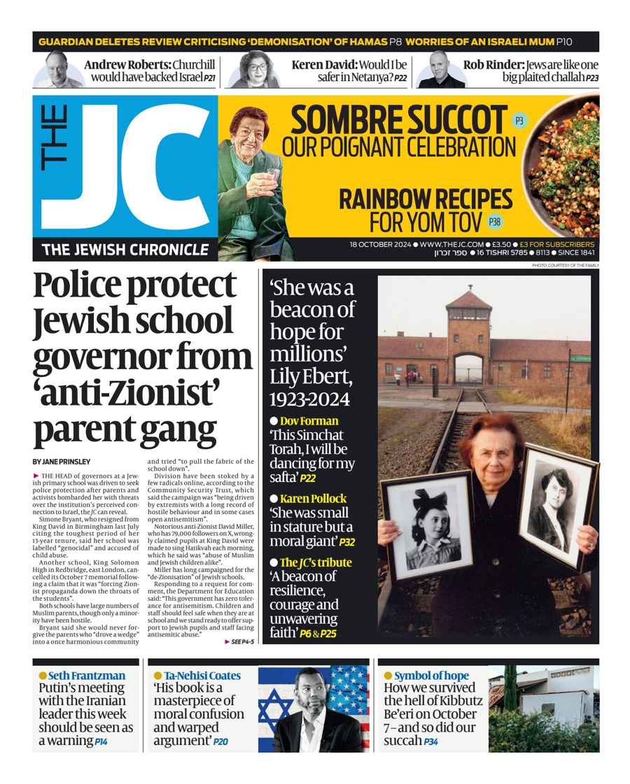 Jewish Chronicle issue October 18 2024