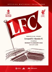 Liverpool FC Programmes issue vs Barnsley FAC 25/26