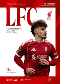 Liverpool FC Programmes issue vs Crystal Palace 25/26