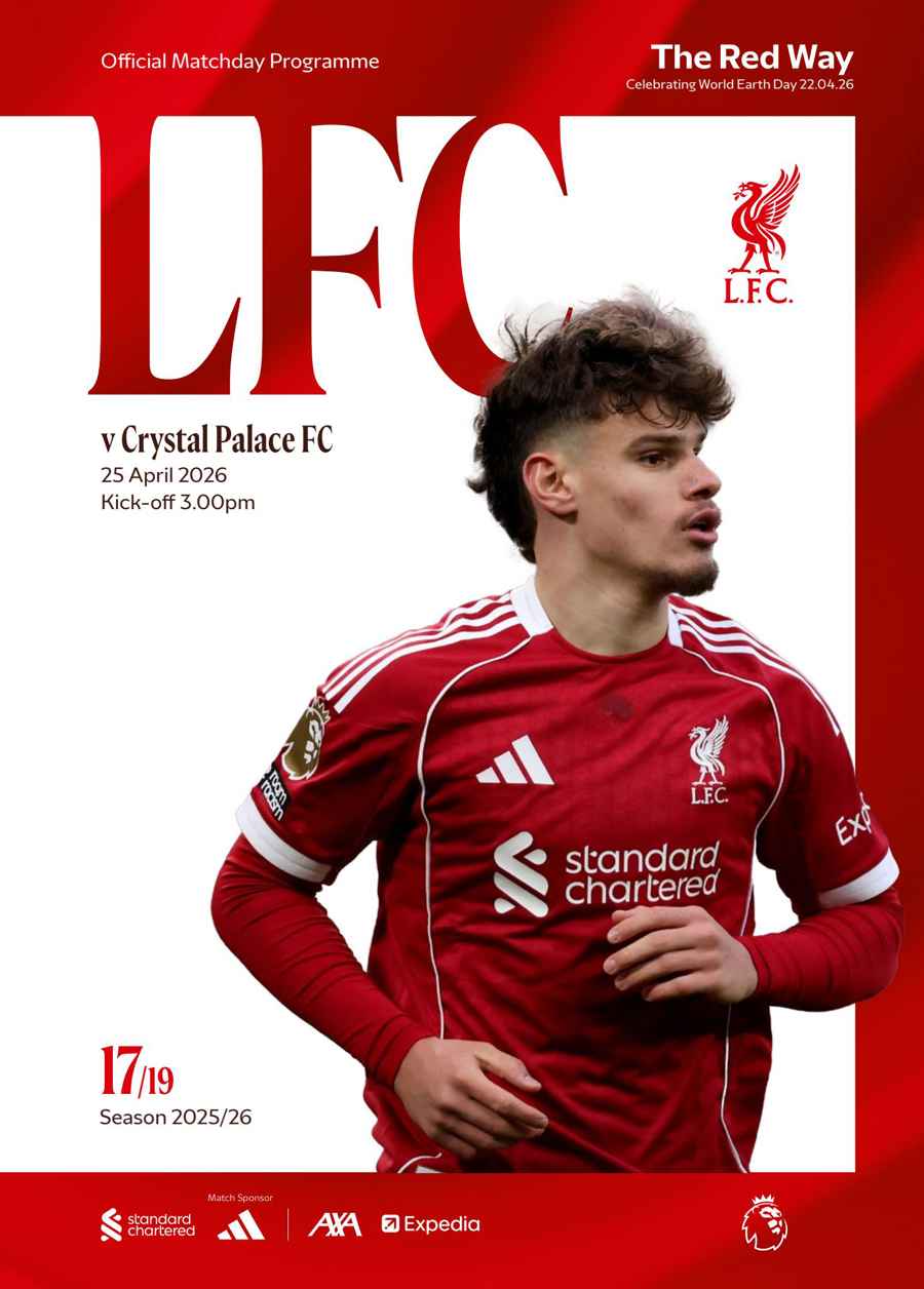 Liverpool FC Programmes issue vs Crystal Palace 25/26