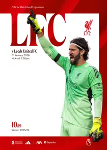Liverpool FC Programmes 
                issue vs Leeds United 25/26