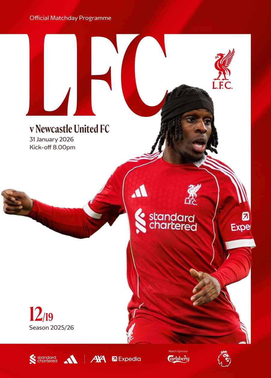 Liverpool FC Programmes issue vs Newcastle United 25/26