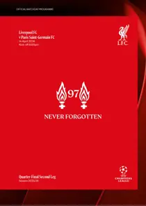 Liverpool FC Programmes issue vs PSG UCL 25/26