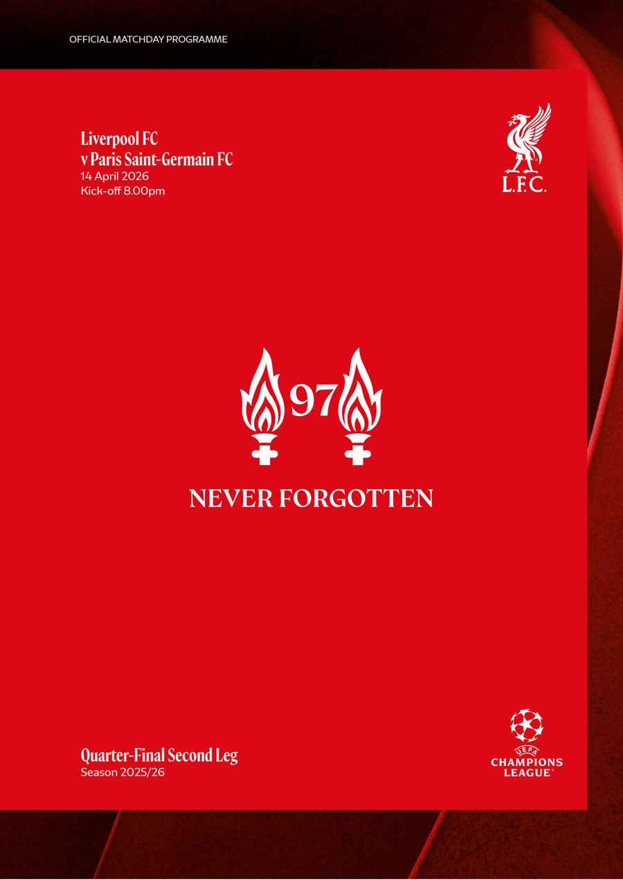 Liverpool FC Programmes issue vs PSG UCL 25/26