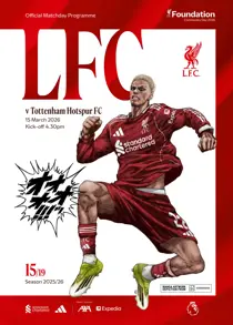 Liverpool FC Programmes issue vs Tottenham Hotspur 25/26