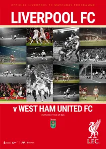 Liverpool FC Programmes vs West Ham United CC 24/25