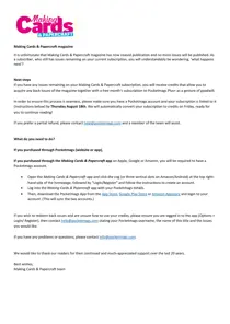 Important Information 
                issue Important Information