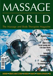 Massage World Apr 2002 
                issue Massage World Apr 2002