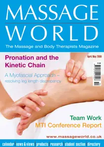 Massage World Apr–May 2009 
                issue Massage World Apr–May 2009