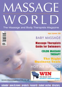 Massage World Aug–Sep 2008 
                issue Massage World Aug–Sep 2008