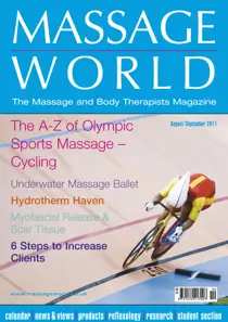 Massage World Aug-Sep 2011 
                issue Massage World Aug-Sep 2011