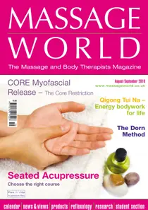 Massage World Aug-Sept 2010 
                issue Massage World Aug-Sept 2010