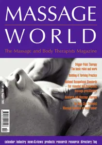Massage World Jul–Aug 2003 
                issue Massage World Jul–Aug 2003