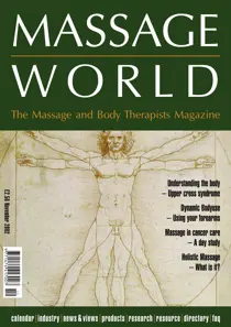 Massage World Nov 2002 
                issue Massage World Nov 2002