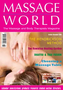 Massage World Oct–Nov 2008 
                issue Massage World Oct–Nov 2008