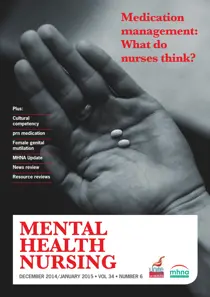Mental Health Nursing December 2014-January 2015  
                issue Mental Health Nursing December 2014-January 2015 
