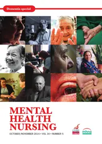 Mental Health Nursing OctoberNovember 2014 
                issue Mental Health Nursing OctoberNovember 2014